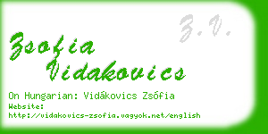 zsofia vidakovics business card